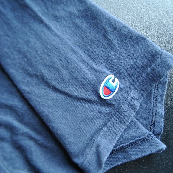 Champion Large Black Short Sleeve Shirt w/ Red Logo - Picture 4 of 5